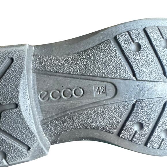 Ecco Men's Brown Leather Round Cap Toe Lace Up Oxfords Dress Shoes - Picture 10 of 12